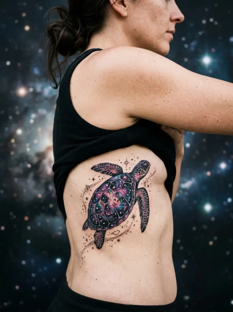 16: Abstract Cosmic Turtle Tattoo