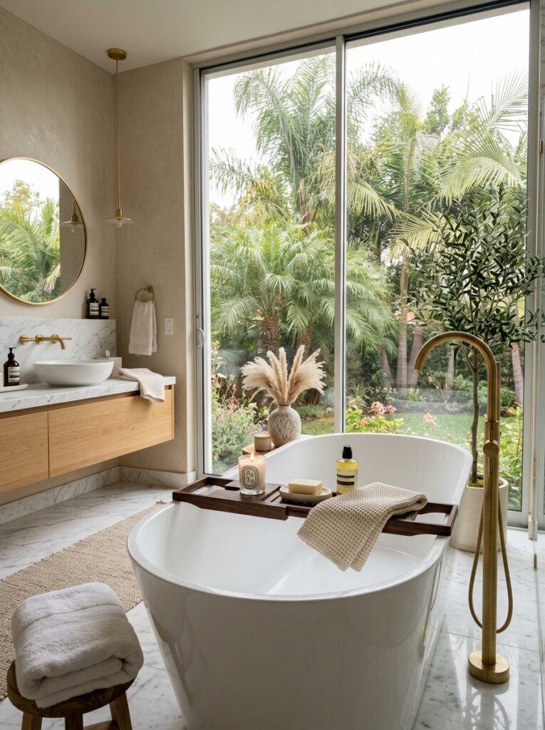 17. Add A Freestanding Statement Bathtub