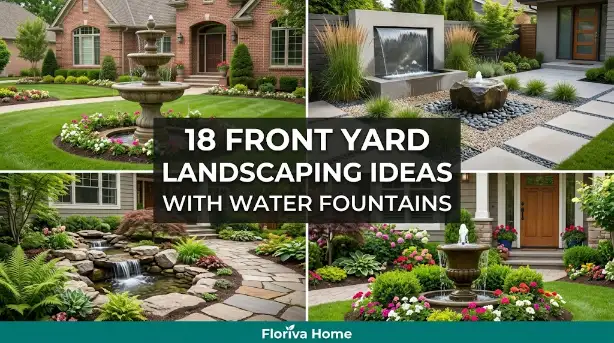 18 Front Yard Landscaping Ideas With Water Fountains