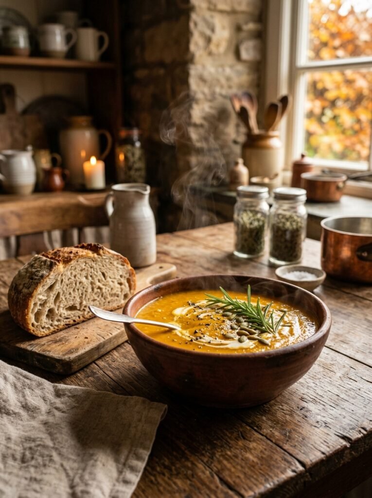 20. Pumpkin Rosemary Rustic Soup