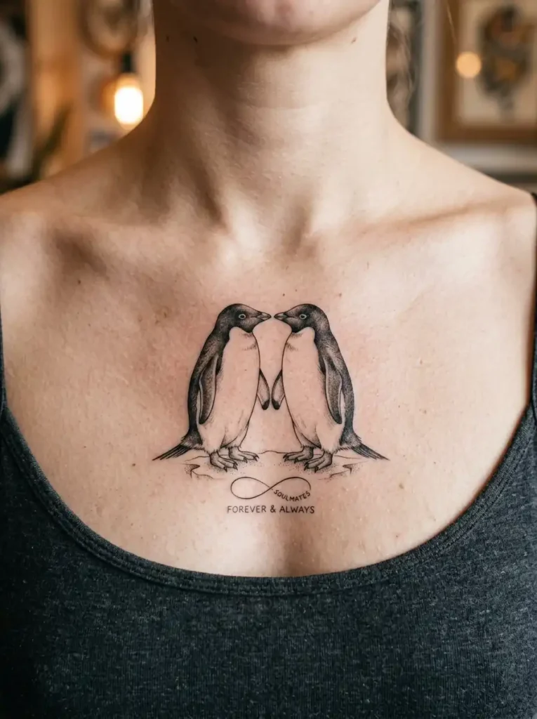 20. Penguin Soulmate Tattoo