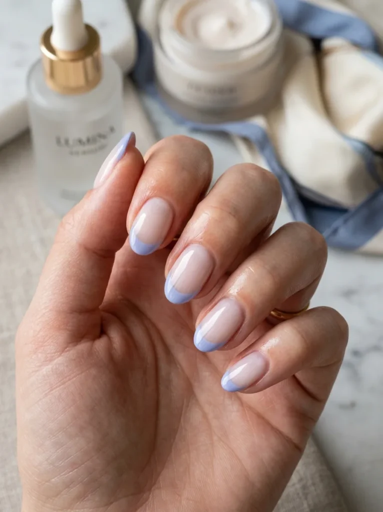 20: Blueberry Milk French Tips