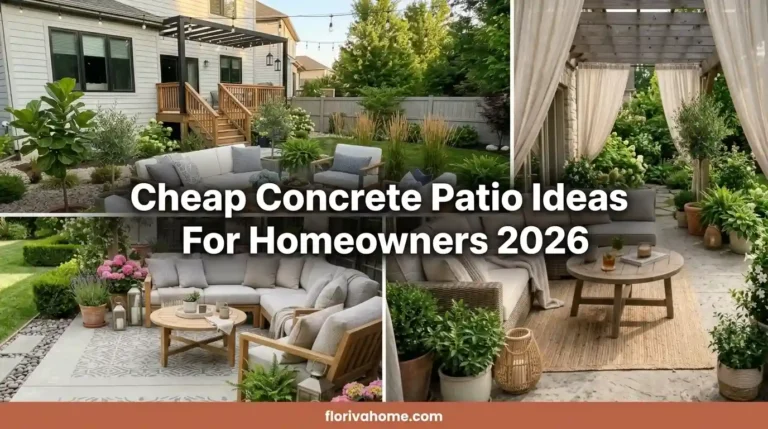 Cheap Concrete Patio Ideas for Homeowners Decorating on a Tight Budget
