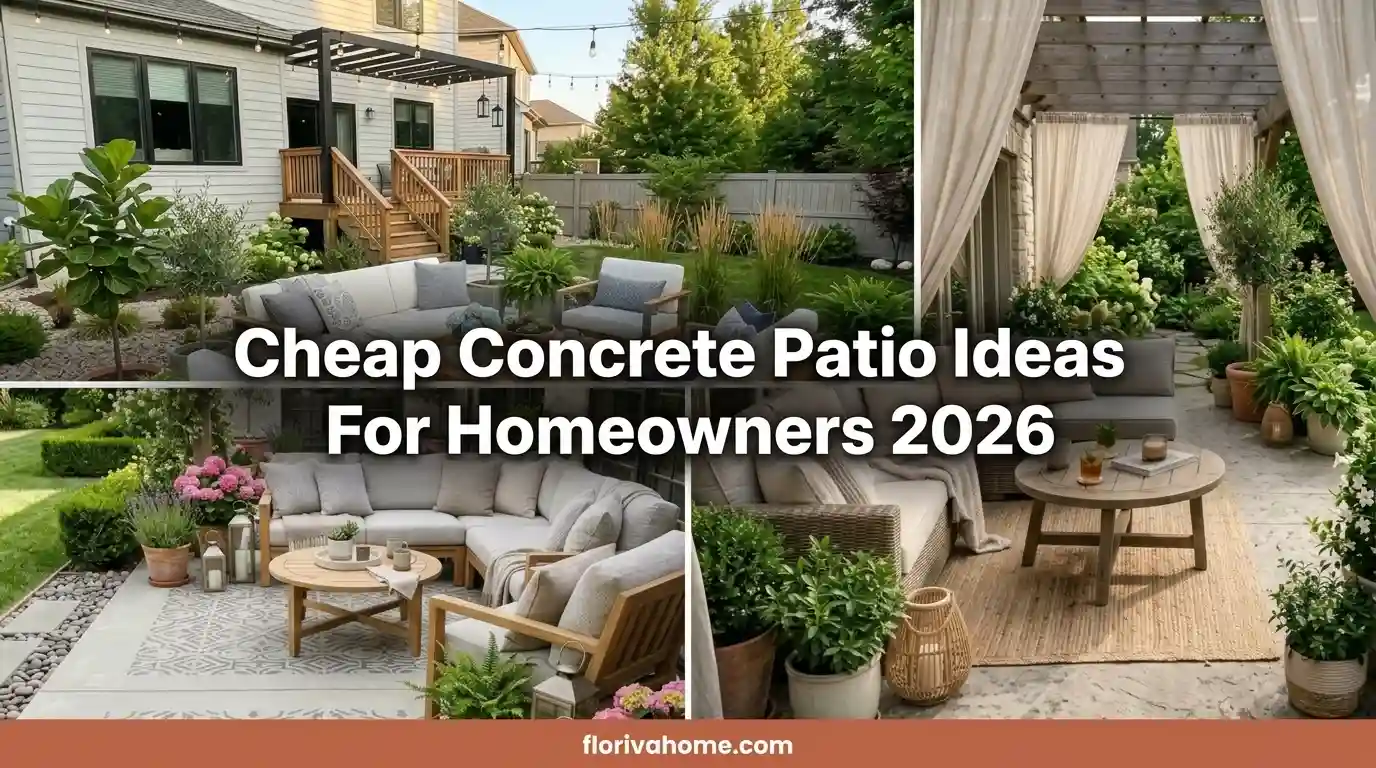 Cheap Concrete Patio Ideas for Homeowners Decorating on a Tight Budget