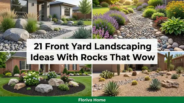 21 Front Yard Landscaping Ideas With Rocks That Wow