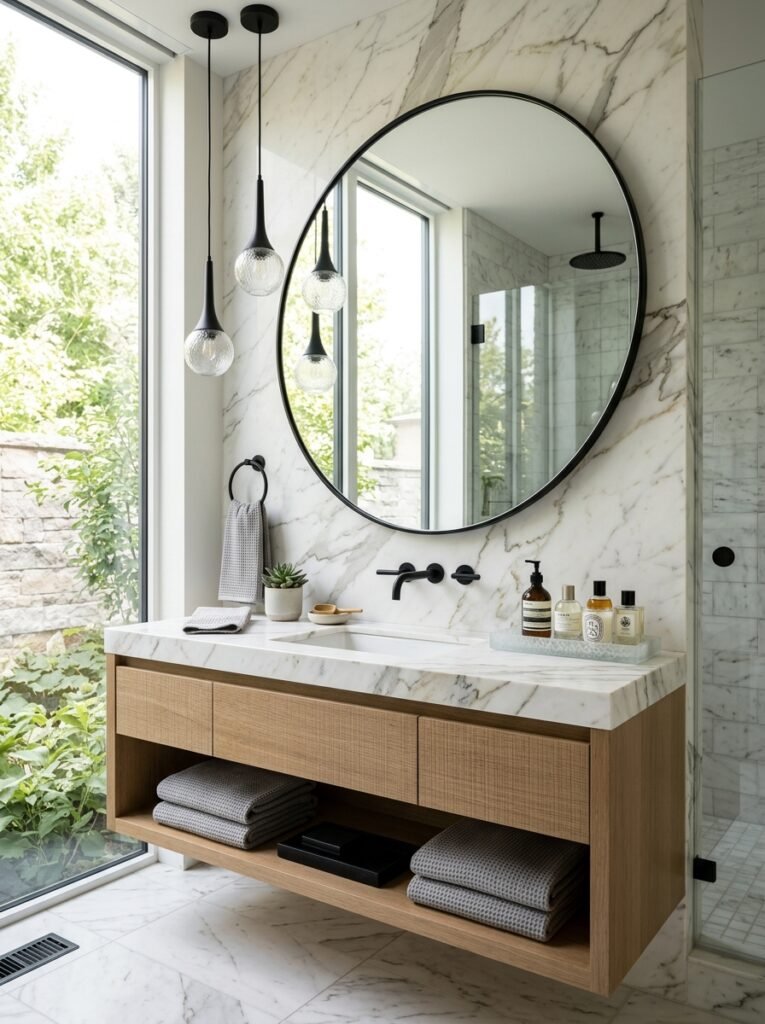 3. Add Oversized Statement Mirrors