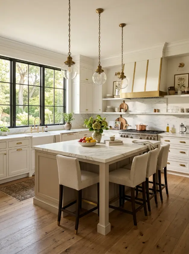 3. Classic White Shaker Cabinetry
