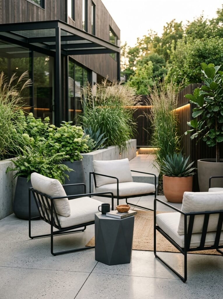 Modern Minimalist Patio Lounge