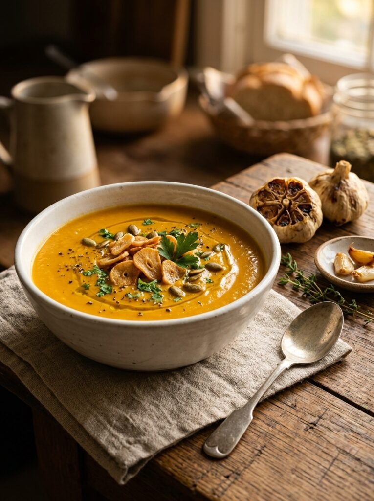 3. Roasted Garlic Pumpkin Soup