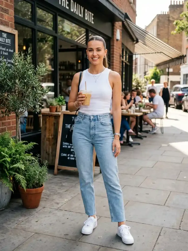 3. Chic Denim And Tank Combo