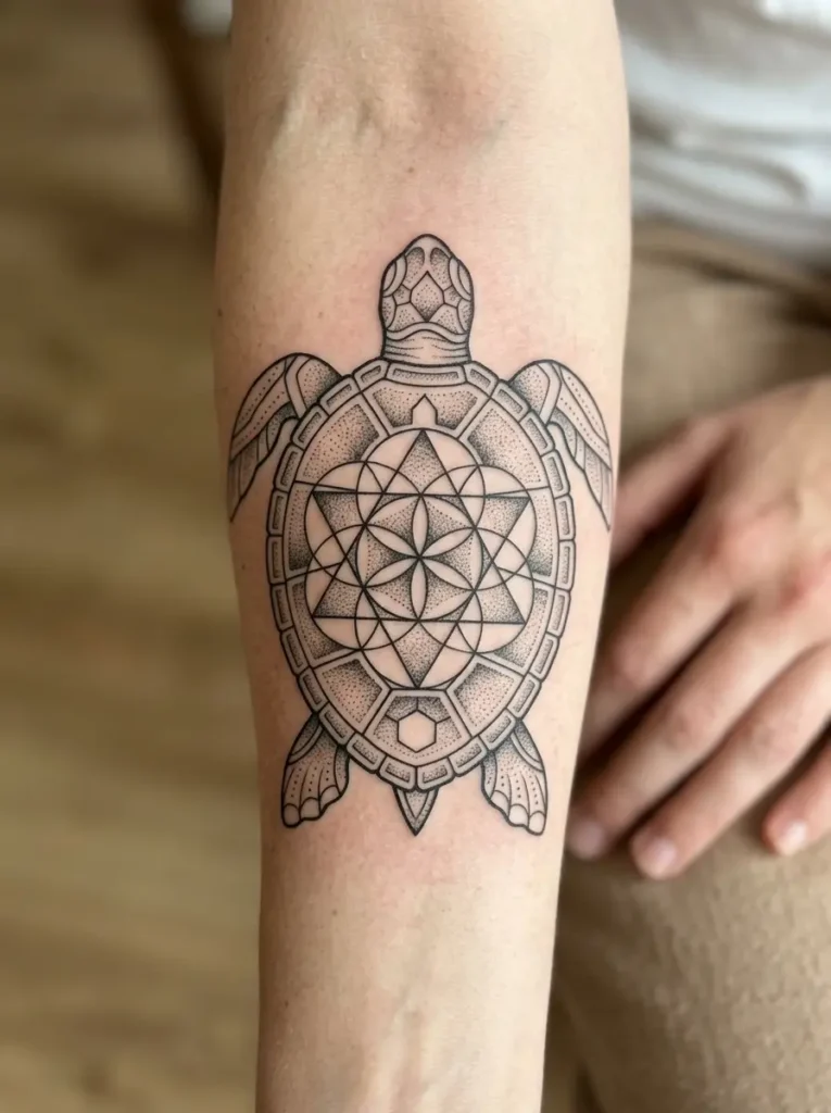3: Geometric Sacred Turtle Design