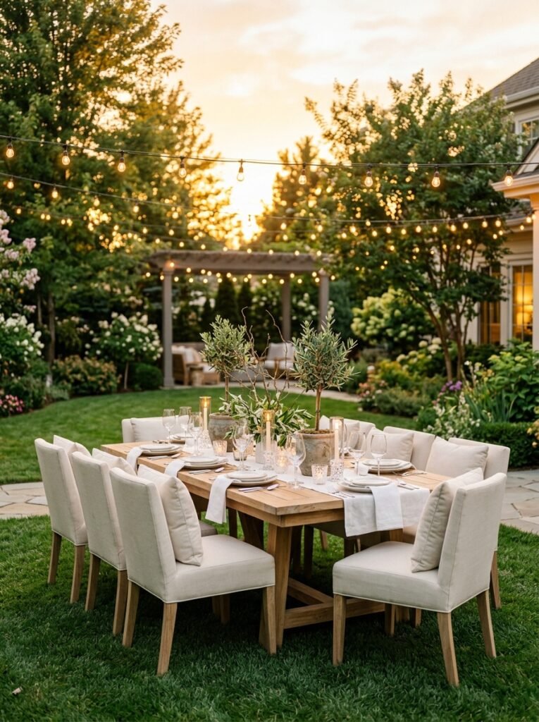 Elegant Outdoor Dining Lounge