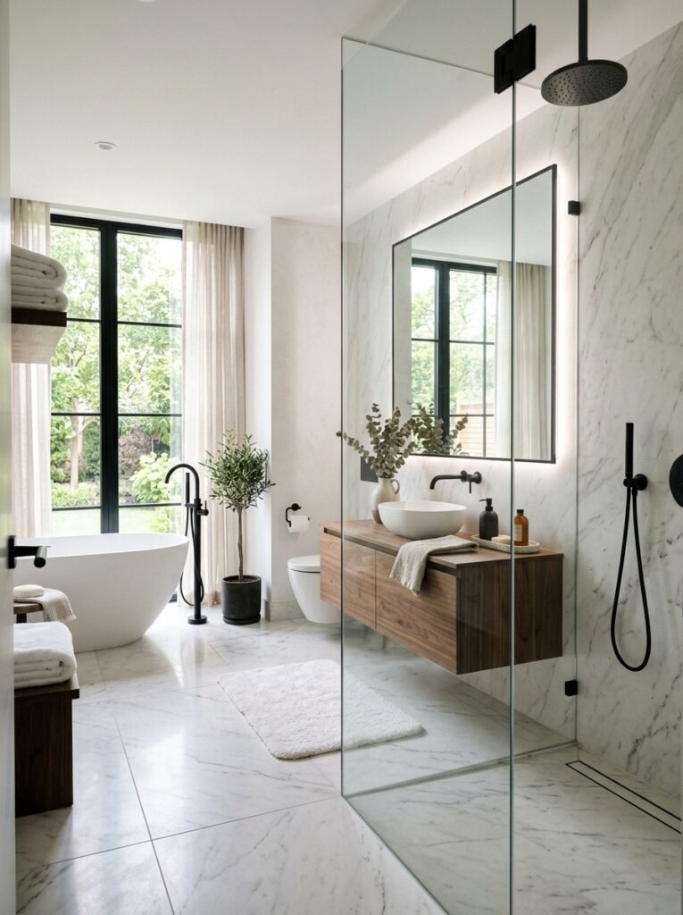 8. Decorate With Large Format Tiles