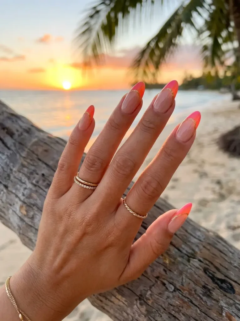 1: Tropical Sunset French Tips