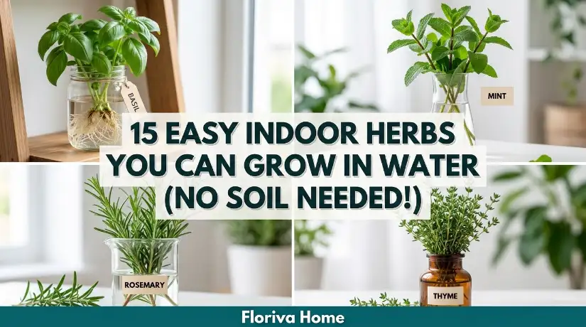15 Easy Indoor Herbs You Can Grow in Water (No Soil Needed!)