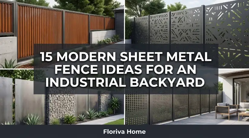 15 Modern Sheet Metal Fence Ideas for an Industrial Backyard