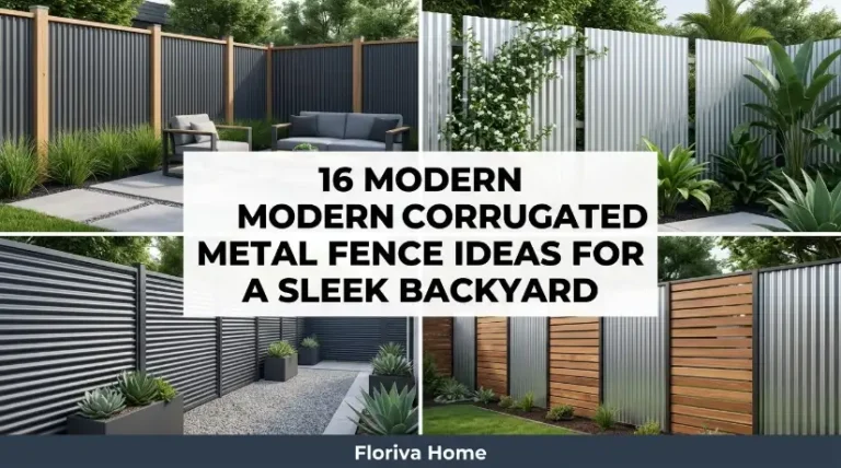 16 Modern Corrugated Metal Fence Ideas for a Sleek Backyard