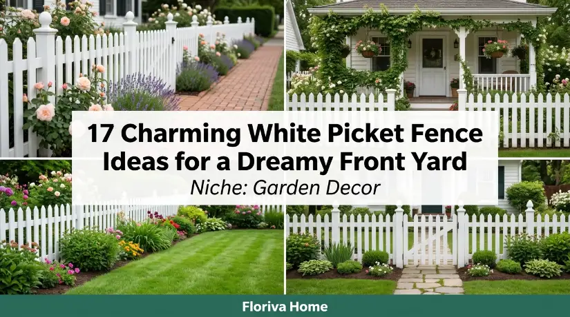 17 Charming White Picket Fence Ideas for a Dreamy Front Yard