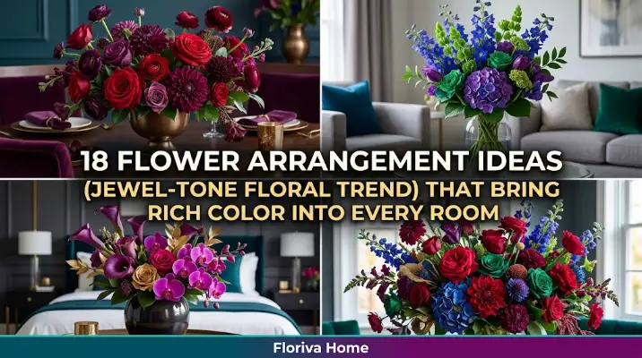 18 flower arrangement ideas (jewel-tone floral trend) that bring rich color into every room