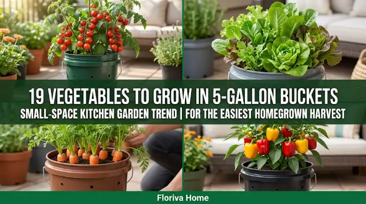 19 Vegetables to Grow in 5 Gallon Buckets (Small-Space Kitchen Garden Trend) for the Easiest Homegrown Harvest
