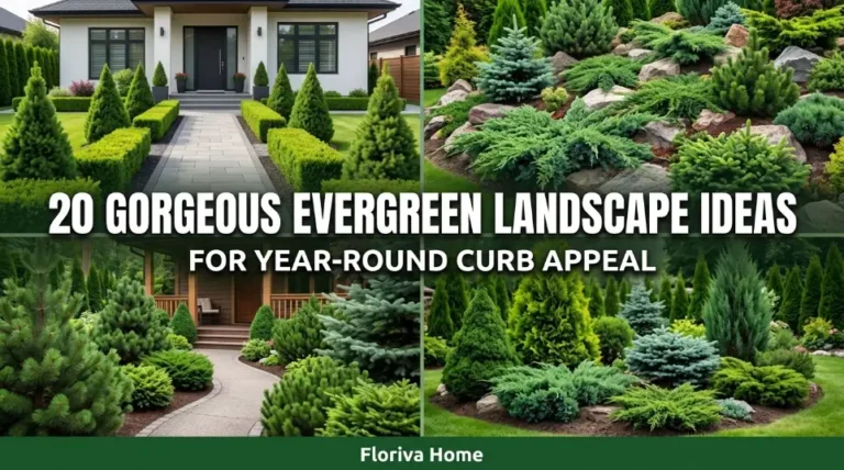 20 Gorgeous Evergreen Landscape Ideas for Year-Round Curb Appeal