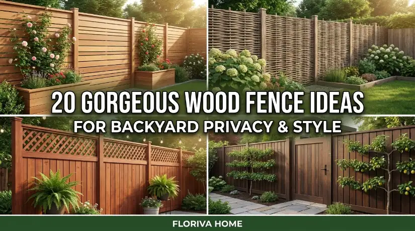 20 Gorgeous Wood Fence Ideas for Backyard Privacy & Style