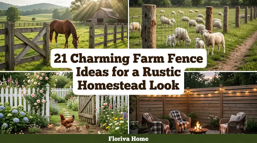 21 Charming Farm Fence Ideas for a Rustic Homestead Look