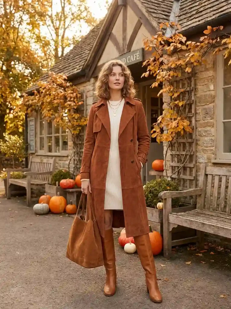 10. The Soft Suede Trench for Cozy Fall Luxury