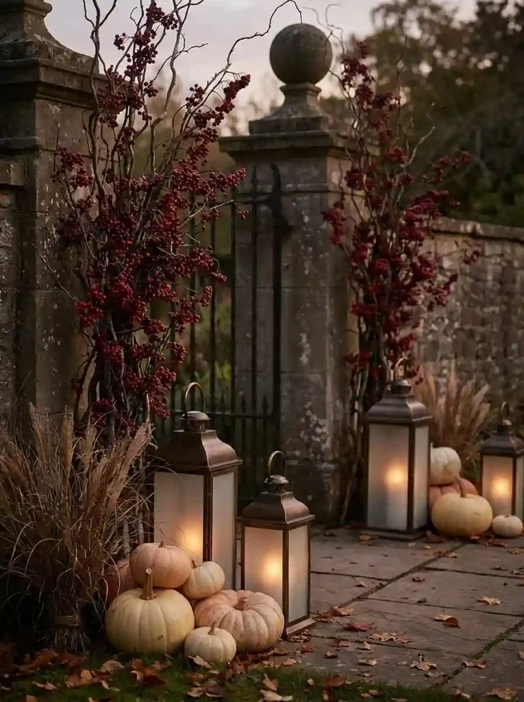 11. Berry Branch Lantern Arrangements