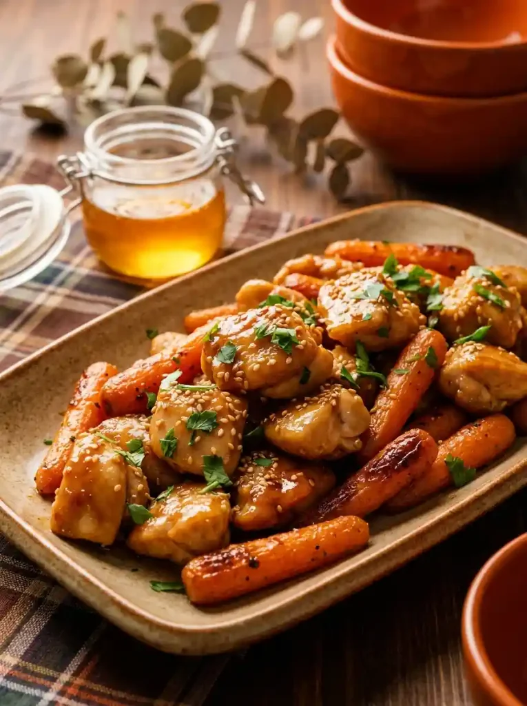 11. Honey Garlic Chicken and Carrots