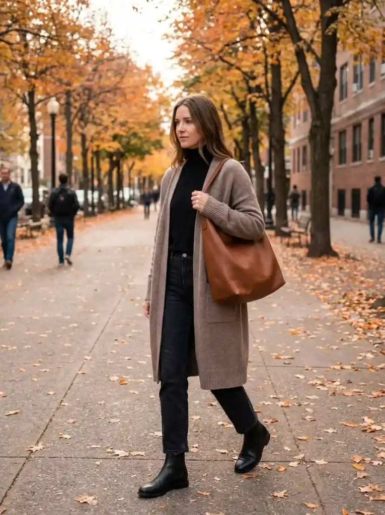 12. Longline Cardigan Layers