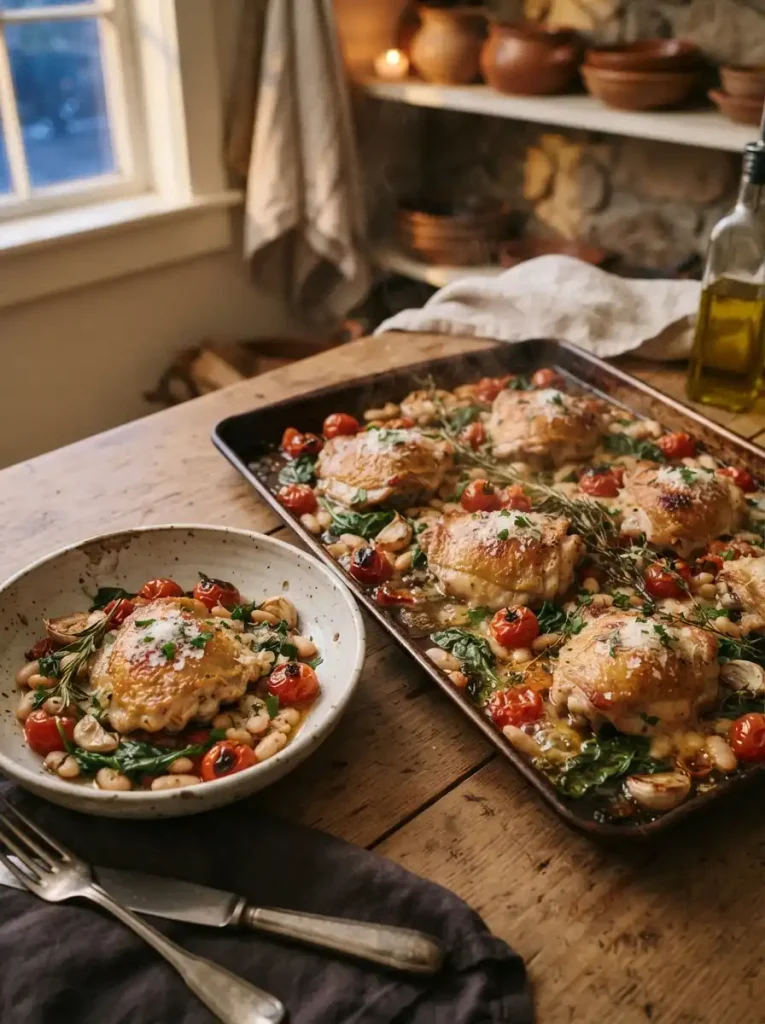 12. Tuscan Chicken with White Beans and Tomatoes