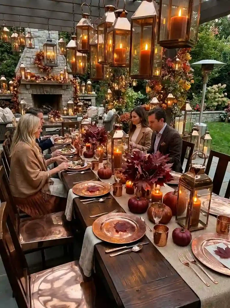 13. Copper and Brass Harvest Lanterns
