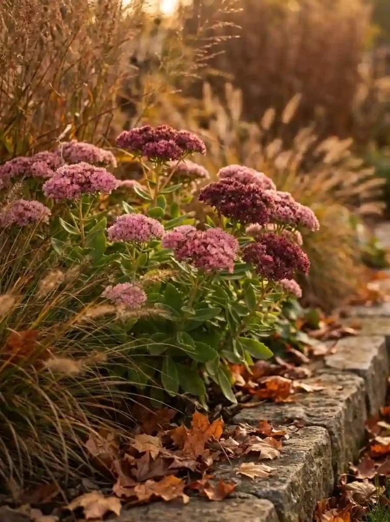 13. Sedum for Rosy Late-Season Drama