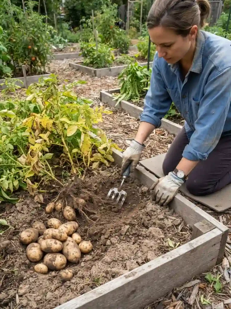 14. Harvest Potatoes Carefully