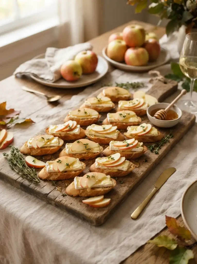 15. Apple Brie Crostini