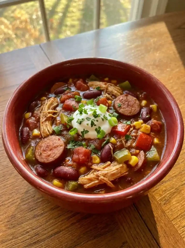 15. Cajun Chicken & Sausage Chili