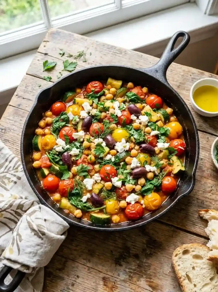 15. Mediterranean Chickpea and Tomato Skillet