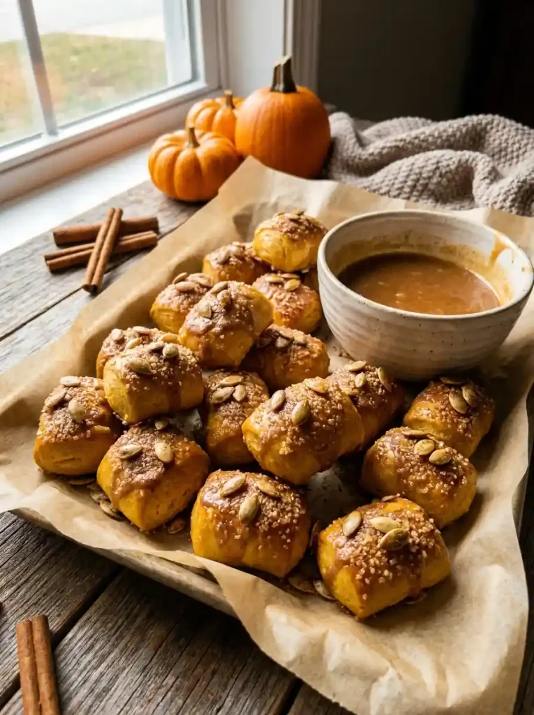 15. Pumpkin Spice Pretzel Bites