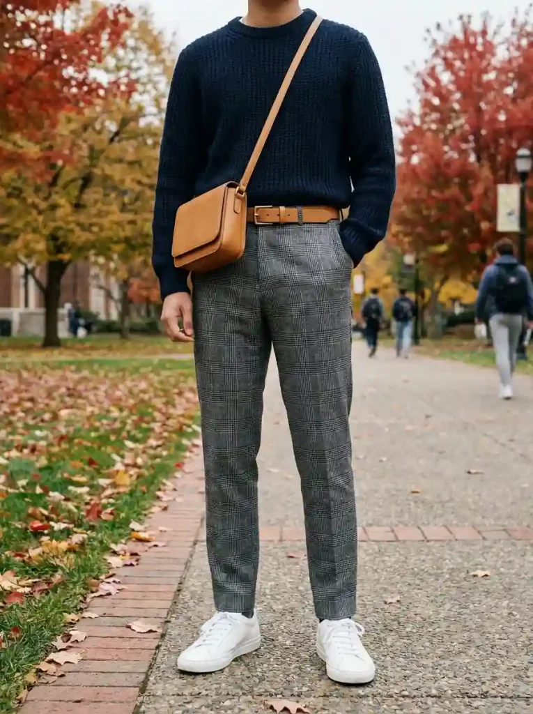 15. The Gray Plaid Trousers