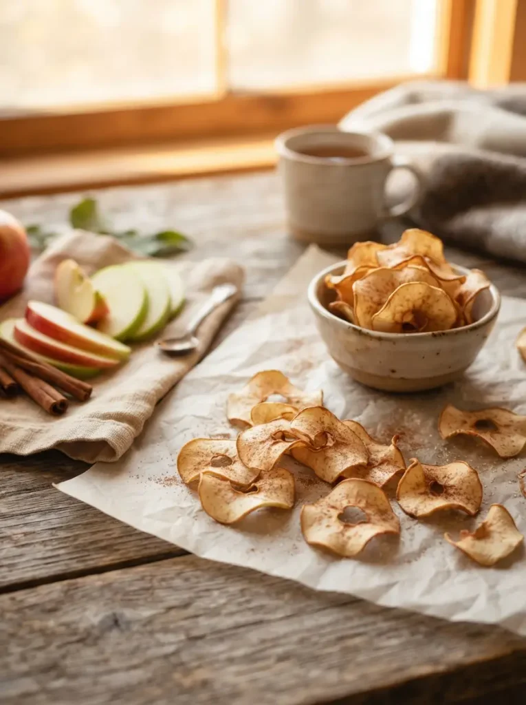 16. Baked Cinnamon Apple Chips