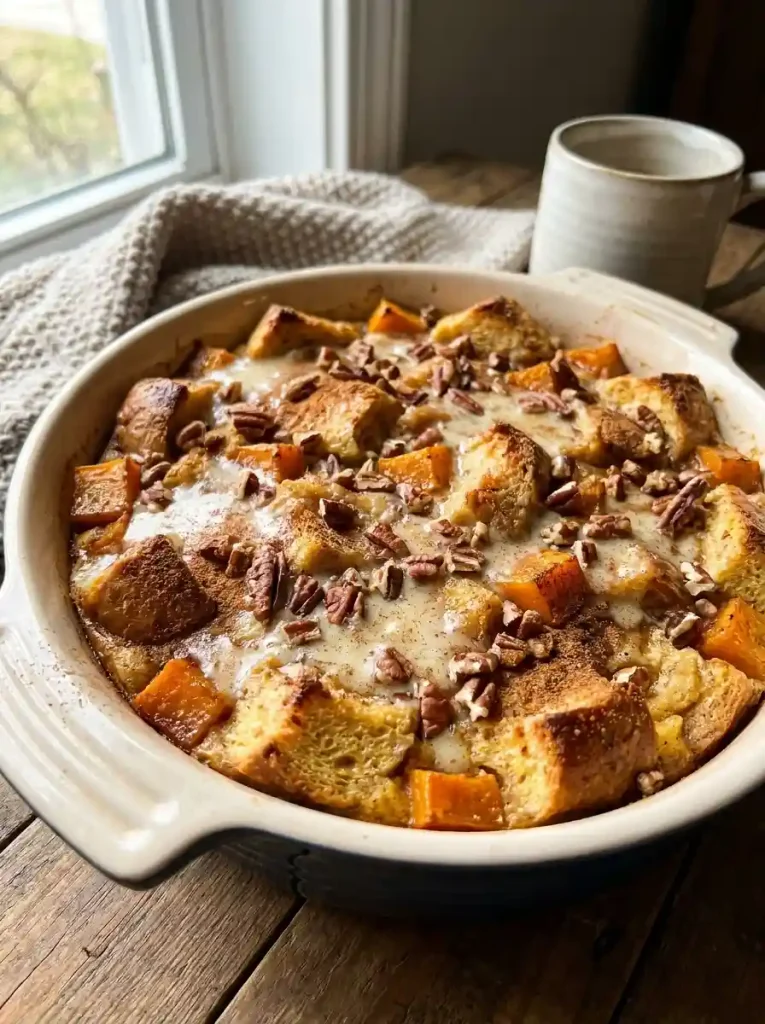 16. Cinnamon Roasted Butternut Squash Bread Pudding