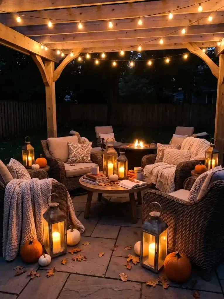 16. Cozy Candlelit Patio Lanterns