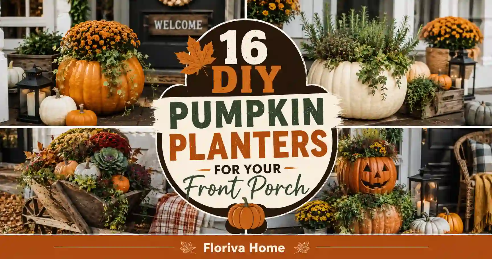 DIY Pumpkin Planters for Your Front Porch