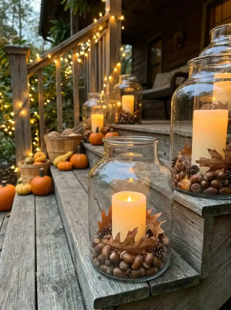 17. Acorn and Dried Leaf Lantern Fillers
