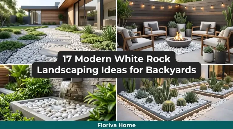 Modern White Rock Landscaping Ideas for Backyards