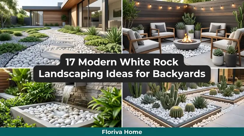 Modern White Rock Landscaping Ideas for Backyards