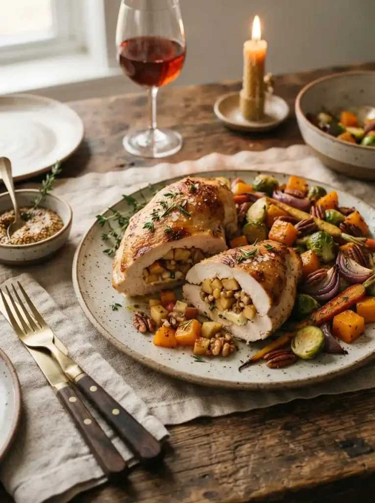 18. Apple Walnut Stuffed Chicken