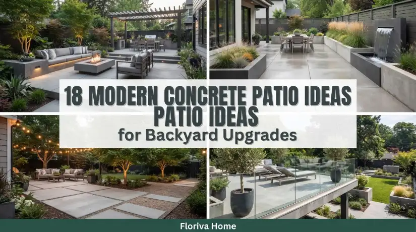 18 Modern Concrete Patio Ideas for Backyard Upgrades