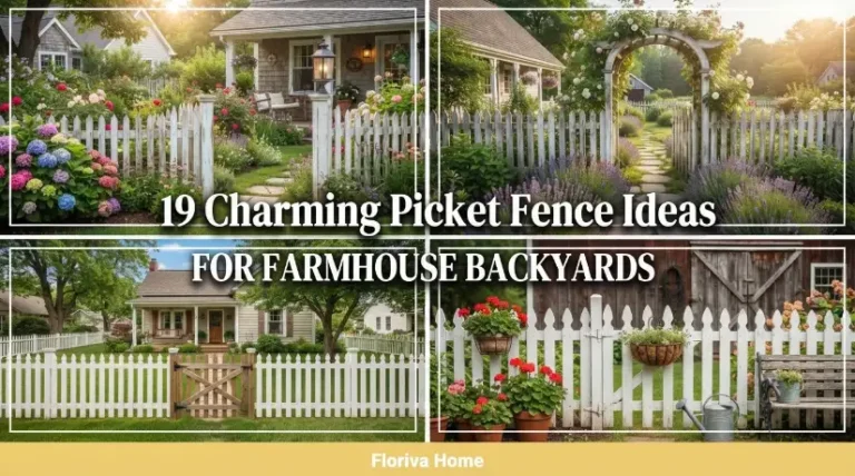 Charming Picket Fence Ideas for Farmhouse Backyards